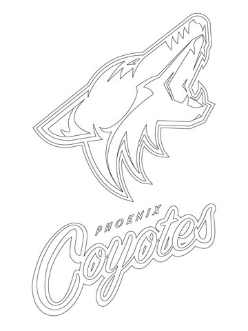 Phoenix Coyotes Logo Coloring Page